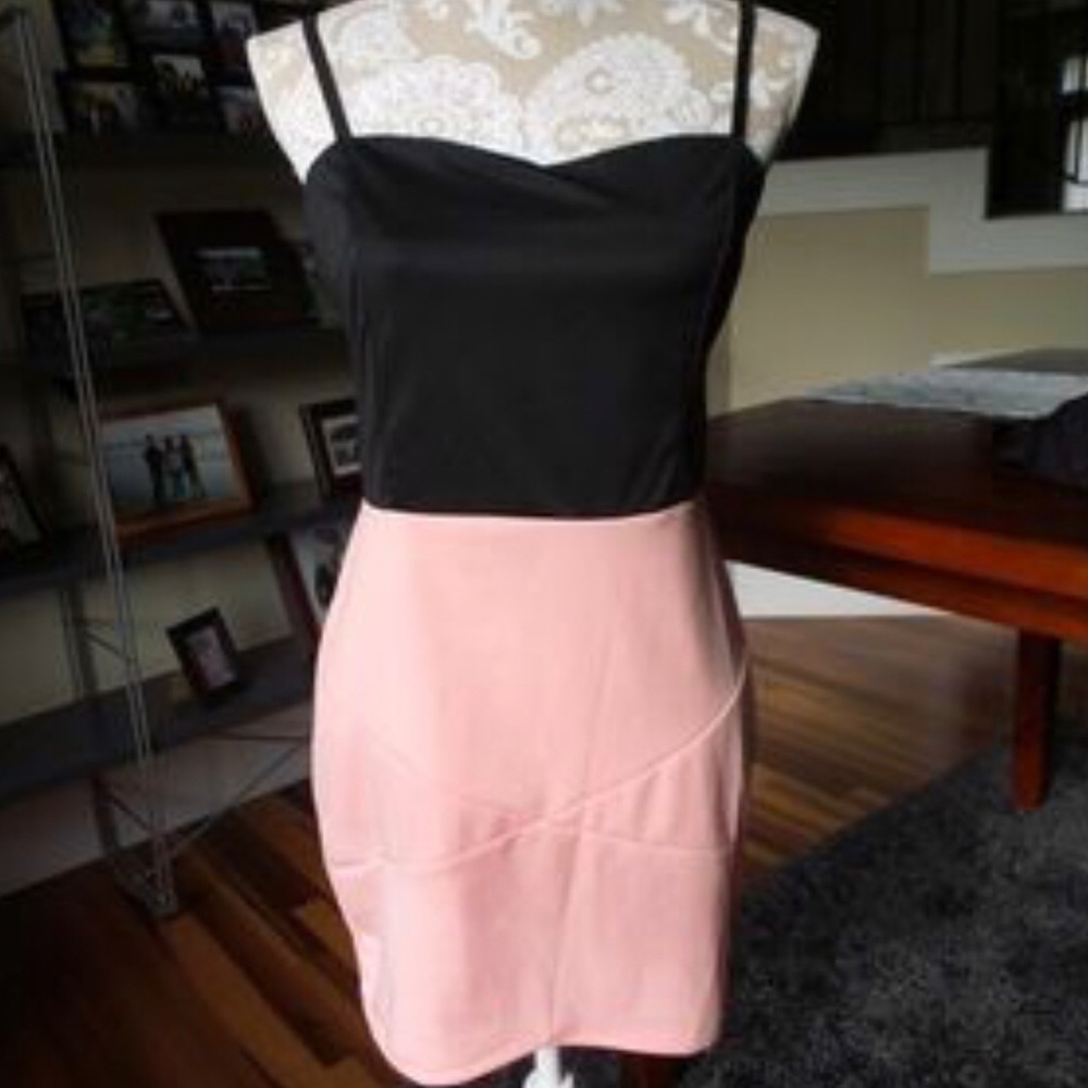 💥2/12💥Arden Furtado Bodycon Pink And Black Dress